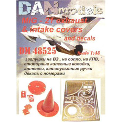 MiG-21 exhaust and intake covers and decals 1/48 Dan Models 48525
