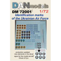 Dan Models 72001 - 1/72 Decal for Ukrainian Air Force with signs Ghost of Kyiv