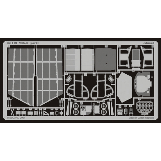 Photoetched set BIG-ED MiG-3, for Trumpeter kit 1/32 Eduard BIG-3212