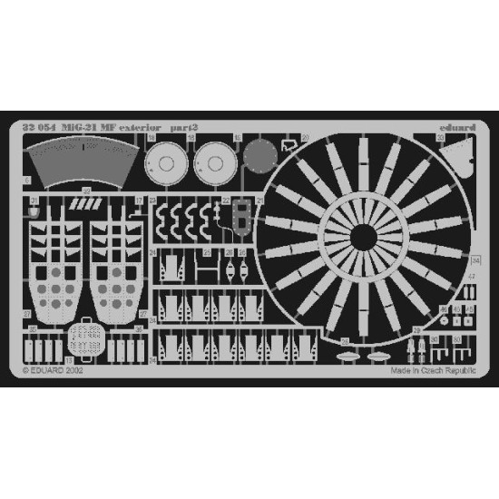 Photoetched set BIG-ED MIG-21MF, for Trumpeter kit 1/32 Eduard BIG-3219