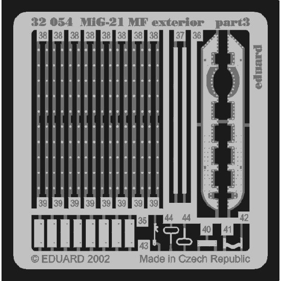 Photoetched set BIG-ED MIG-21MF, for Trumpeter kit 1/32 Eduard BIG-3219