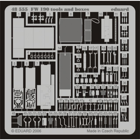 Photoetched set BIG-ED 1/48 Fw 190A-5, for Eduard kit 1/48 Eduard BIG-4877