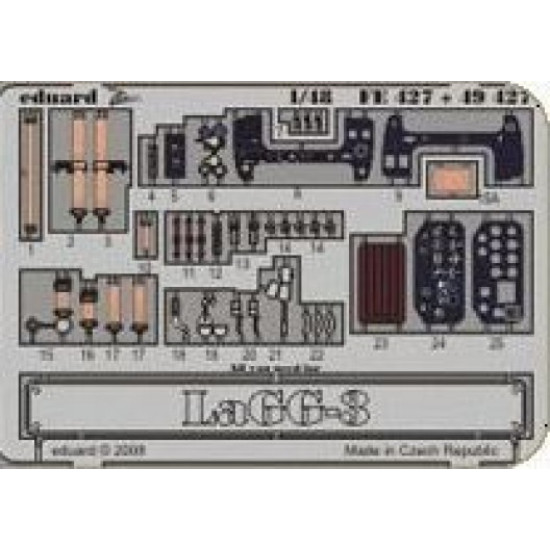 Photoetched set BIG-ED 1/48 LaGG-3, for ICM kit 1/48 Eduard BIG-4912