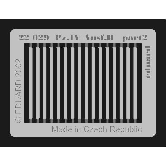 Photoetched set 1/72 Pz.IV Ausf.H, for Revell kit 1/72 Eduard 22029