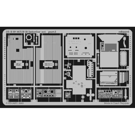 Photoetched set SCUD B interior, for Dragon kit 1/35 Eduard 35540