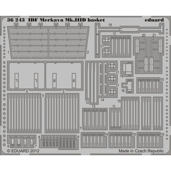 Photoetched set IDF Merkava Mk.IIID basket, for Meng kit 1/35 Eduard 36243