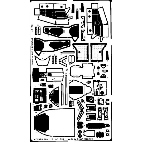 Photoetched set Bf-109 G-10, for Monogram/Revell kit 1/48 Eduard 48116