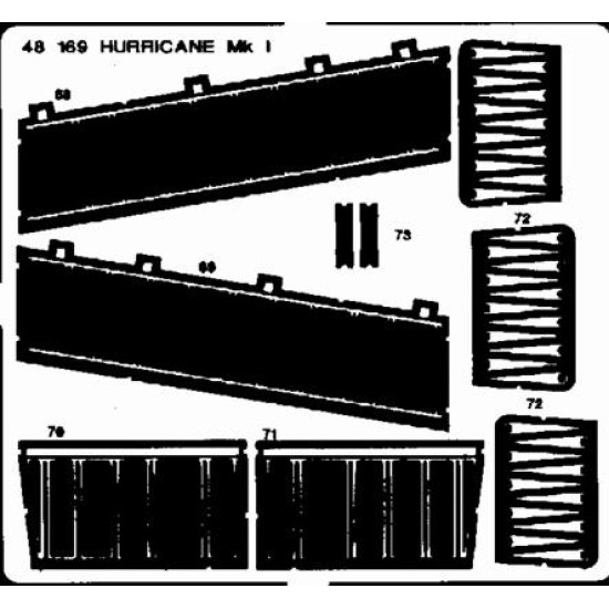 Photoetched set Hurricane Mk.I, for Airfx kit 1/48 Eduard 48169