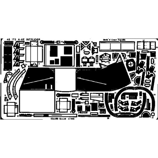 Photoetched set A-6E/EA-6A Intruder, for Monogram/Revell kit 1/48 Eduard 48172