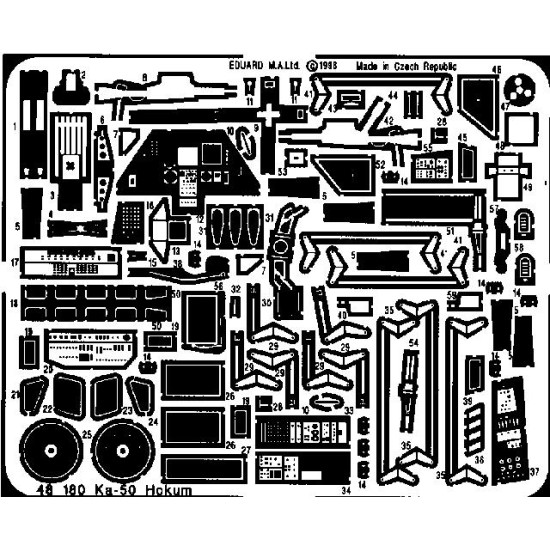 Photoetched set Ka-50 Hokum, for Italeri kit 1/48 Eduard 48180 Photoetched set Ka-50 Hokum, for Italeri kit 1/48 Eduard 48180