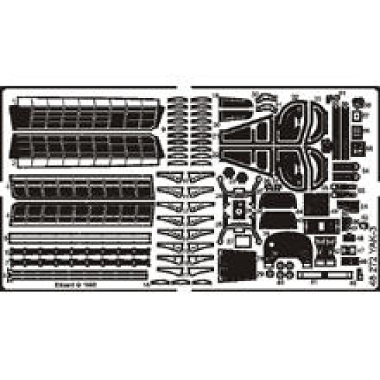 Photoetched set Yak-3, for Eduard kit 1/48 Eduard 48272