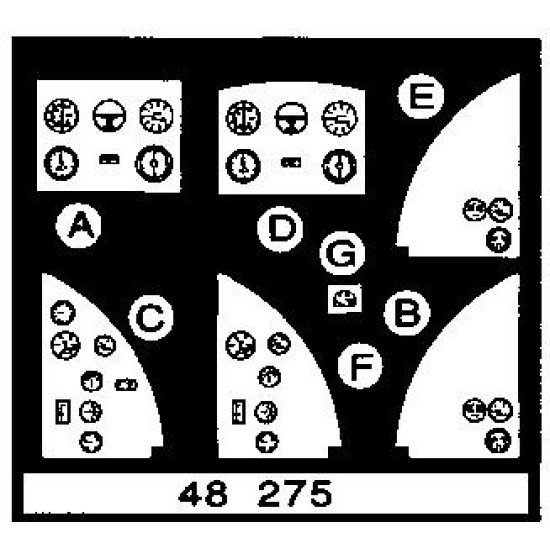 Photoetched set Typhoon IB, for Hasegawa kit 1/48 Eduard 48275