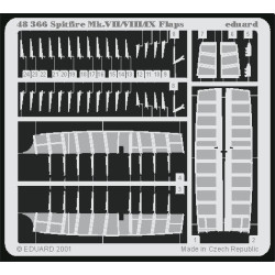 Photoetched set Spitfire Mk.IX Flaps, for ICM kit 1/48 Eduard 48366