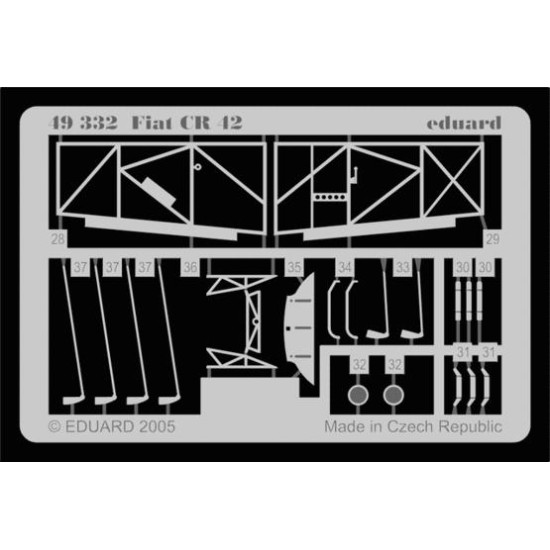 Photoetched set Fiat CR-42, for Italeri kit 1/48 Eduard 49332
