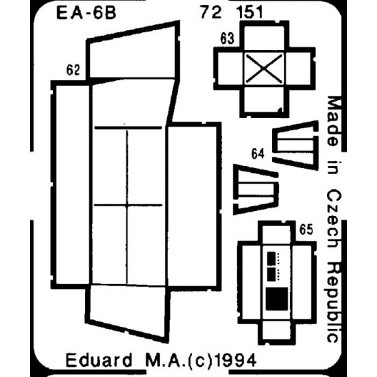 Photoetched set EA-6B Prowler, for Hasegawa kit 1/72 Eduard 72151