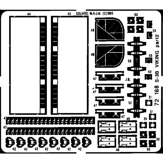 Photoetched set S-3B Viking, for Hasegawa kit 1/72 Eduard EDU-72168