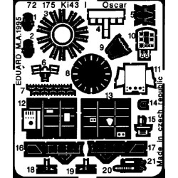 Photoetched set Ki-43-I Oscar, for Fujimi kit 1/72 Eduard EDU-72175