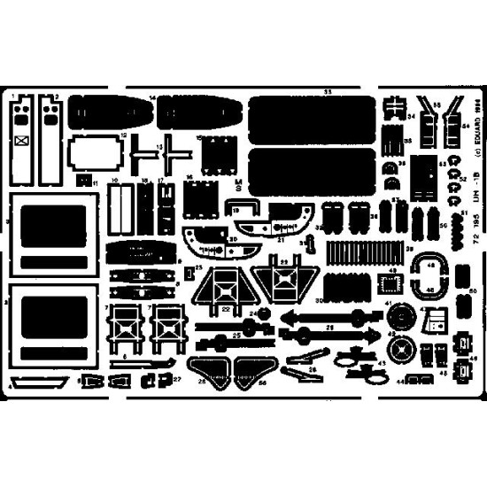 Photoetched set UH-1B, for Italeri kit 1/72 Eduard EDU-72195