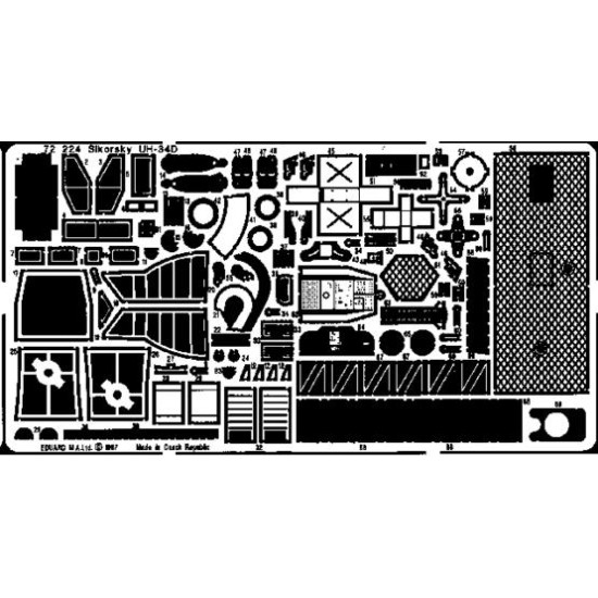 Photoetched set Sikorsky UH-34D, for Italeri kit 1/72 Eduard EDU-72224