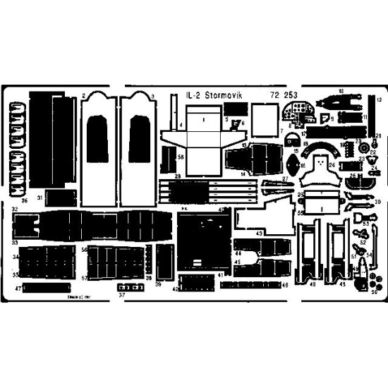 Photoetched set IL-2M3, for Eduard kit 1/72 Eduard EDU-72253