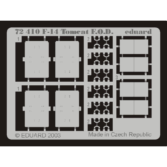 Photoetched set F-14A/B Tomcat F.O.D., for Hasegawa kit 1/72 Eduard EDU-72410 Photoetched set F-14A/B Tomcat F.O.D., for Hasegawa kit 1/72 Eduard EDU-72410