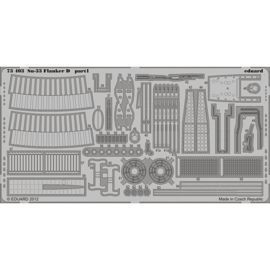 Photoetched set Su-33 Flanker D (self adhesive), for Hasegawa kit 1/72 Eduard EDU-73403