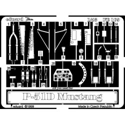 Photoetched set 1/48 Mustang P-51D, for Tamiya kit 1/48 Eduard FE109