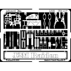 Photoetched set J2M Raiden, for Hasegawa kit 1/48 Eduard FE117