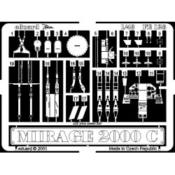 Photoetched set Mirage 2000C, for Revell kit 1/48 Eduard FE128