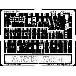 Photoetched set A6M2 Zero, for Hasegawa kit 1/48 Eduard FE129