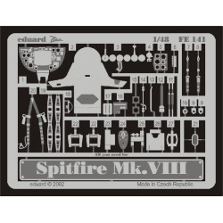 Photoetched set Spitfire MkVIII, for ICM kit 1/48 Eduard FE141