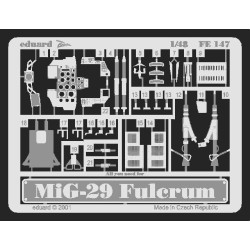 Photoetched set MiG-29A Fulcrum, for Academy kit 1/48 Eduard FE147