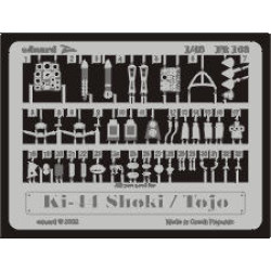 Photoetched set Ki-44, for Hasegawa kit 1/48 Eduard FE163