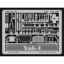 Photoetched set Yak-1, for Accurate Miniatures kit kit 1/48 Eduard FE166