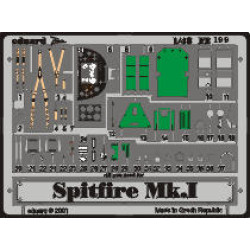 Photoetched set Spitfire Mk.I Color, for Tamiya kit 1/48 Eduard FE199