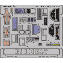 Photoetched set Bf-109E4/7 Color, for Tamiya kit 1/48 Eduard FE220