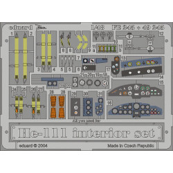 Photoetched set He-111 interior Color, for Revell/Monogram kit 1/48 Eduard FE245