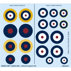 Eduard D48053 1/48 Spitfire Mk.i National Insignia Decal For Aircraft