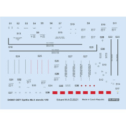 Eduard D48067 1/48 Spitfire Mk.ii Stencils Decal For Aircraft