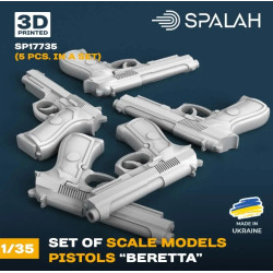 Spalah 17735 1/35 Beretta Pistols 5 Pcs Set Of Scale Models