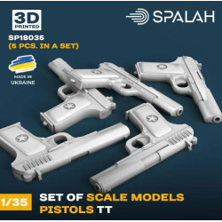 Spalah 18035 1/35 Tt Pistols 5 Pcs Set Of Scale Models