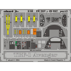Photoetched set TBF-1 Avenger Color, for Accurate Miniatures kit 1/48 Eduard FE267
