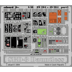 Photoetched set SBD-3 Dauntless Color, for Accurate Miniatures kit 1/48 Eduard FE284