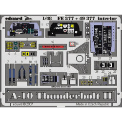 Photoetched set A-10 Thunderbolt II interior Color, for Italeri kit 1/48 Eduard FE377