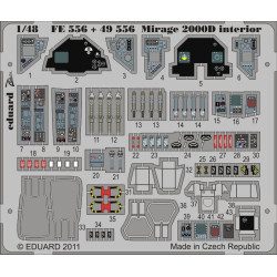 Photoetched set Mirage 2000D interior, for Kinetic Model kit 1/48 Eduard FE556