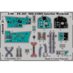 Photoetched set MiG-21BIS interior (self adhesive), for Eduard kit 1/48 Eduard FE587