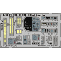 Photoetched set Il-2m3 Sturmovik Color, for Tamiya kit 1/48 Eduard FE607