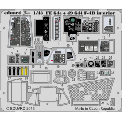 Photoetched set F-4B Phantom interior (self adhesive), for Academy kit 1/48 Eduard FE644