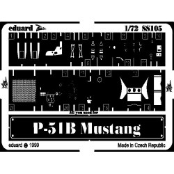 Photoetched set P-51B Mustang, for Revell kit 1/72 Eduard SS105