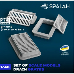 Spalah 17348 1/48 Drain Grates 3 Psc Set Of Scale Models